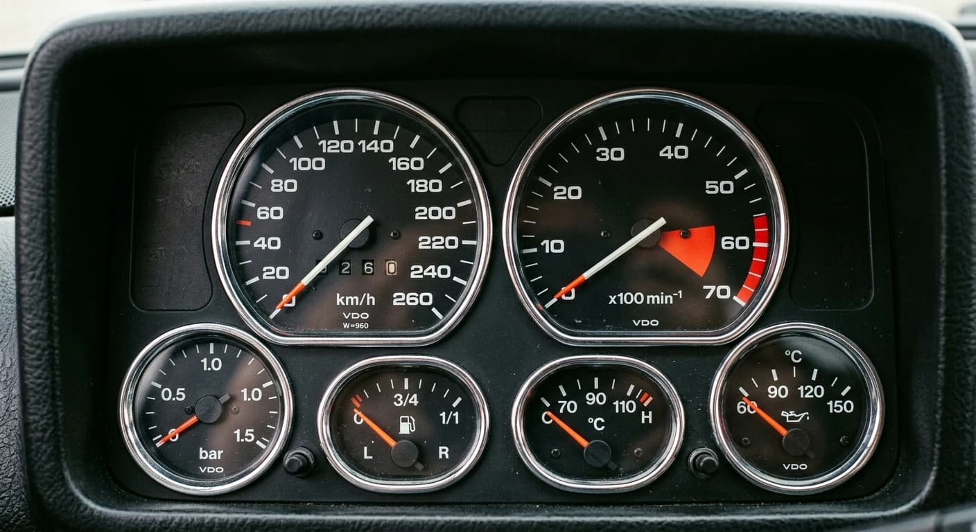 Audi Quattro (Ur-Quattro) 1980 - Gauges view