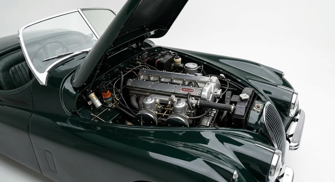 Jaguar XK120 1948 - Engine Bay view