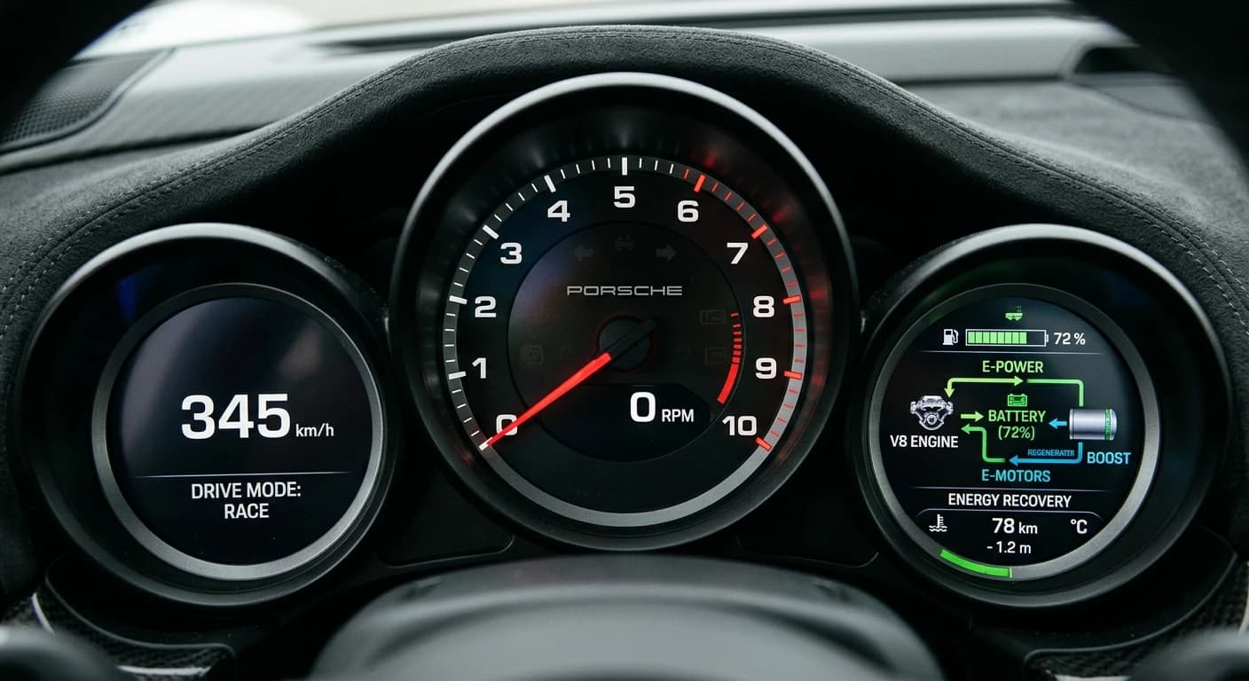 Porsche 918 Spyder 2013 - Gauges view