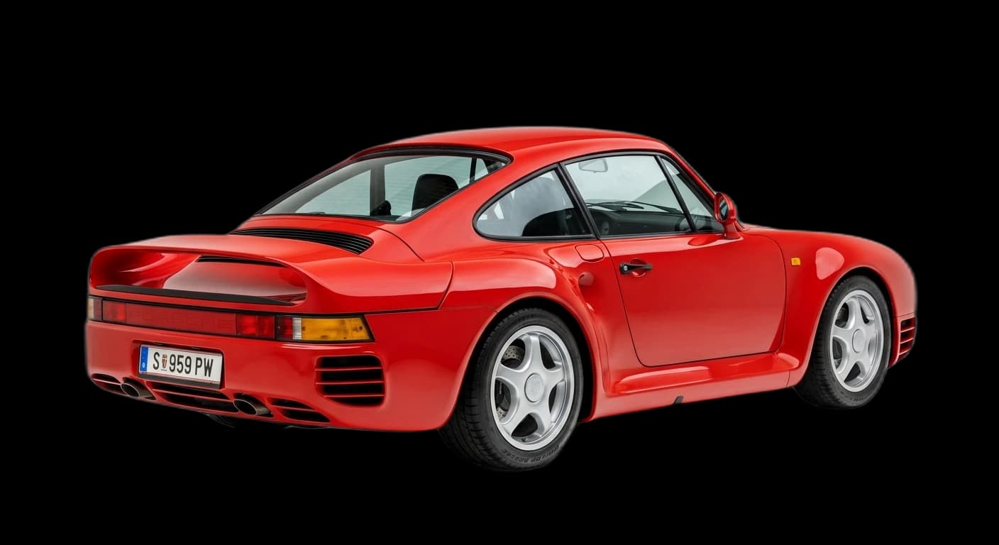 Porsche 959 1986 - Rear 3/4 view
